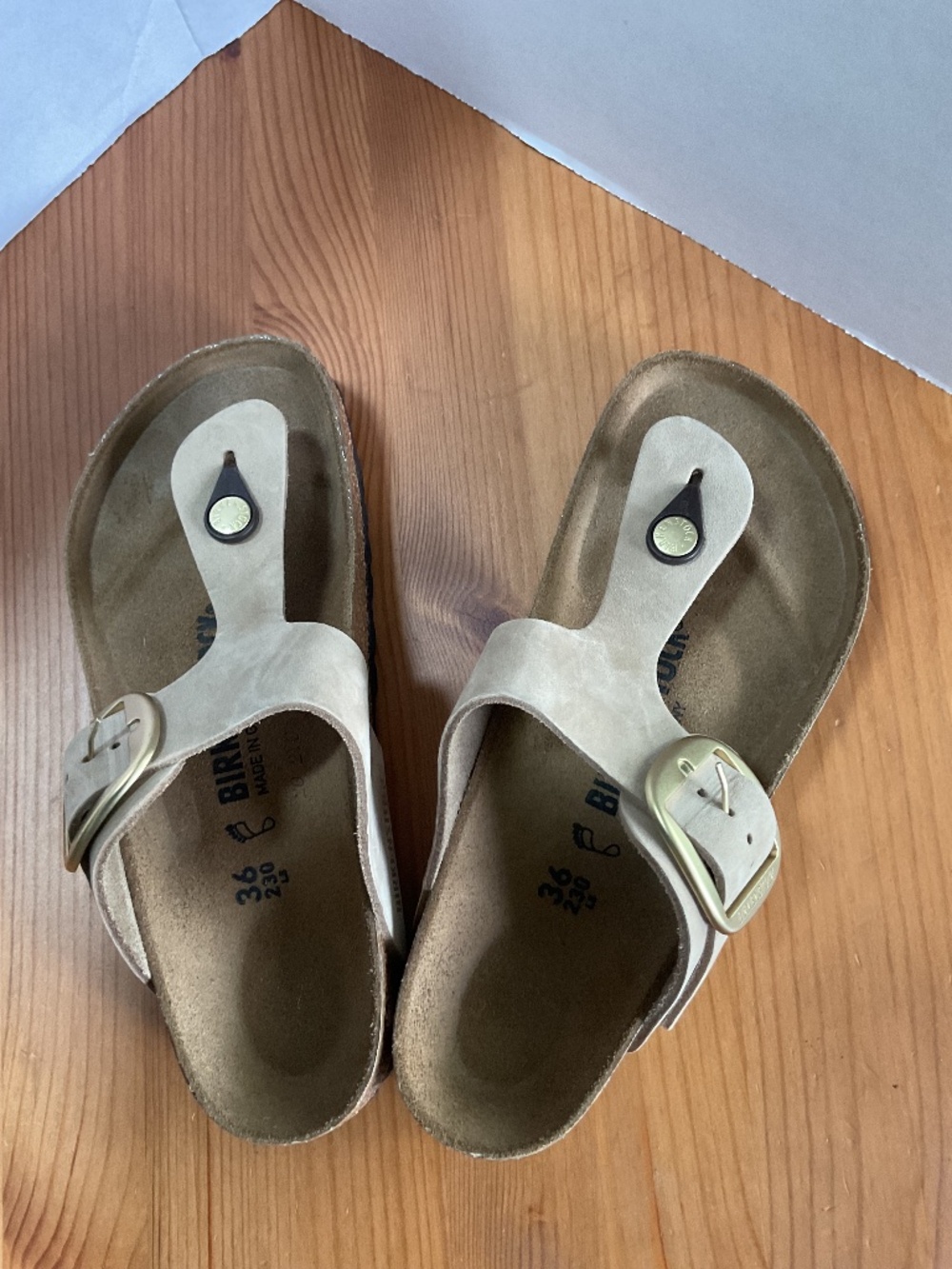 Birkenstock Gisek Big Buckle Nubuck Leather Sandcastle size EU 36